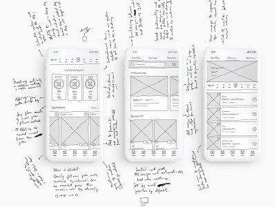 THM Health & Fitness App: wires app mobile app mobile design ux wireframes wires