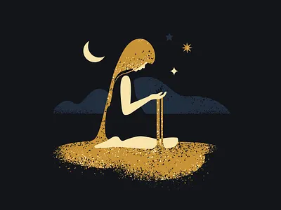Desert #2 art desert illustration girl illustration illustration vaiva jalo vector