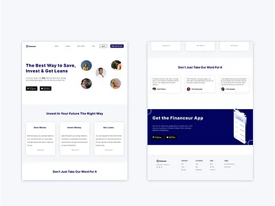 Financeur - A Fintech Website Design figma figma design finance fintech fintech app fintech website product design typography uidesign uiux web design website website design website design company