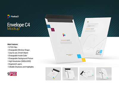 Envelope C4 Mock-up a4 c4 craft paper elegant envelope mockup envelope mockups foil foil stamp letterpress letterpress mockup mock up mock up template mockup modern photo realistic presentation psd real