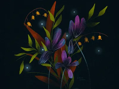 Foliage Illustration botanic botanic design botany floral illlustration floral pattern illustration pattern design procreate