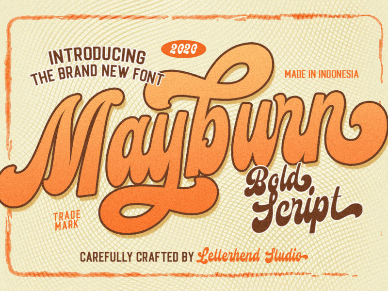 Mayburn - Bold Script freebies old school font