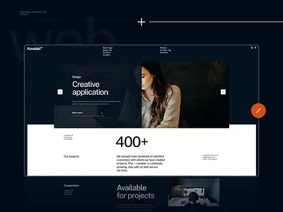 Kovalski ™ - Website Creative portfolio artist concept creative dark design designers light minimalist portfolio template ui ux web design webdesign website
