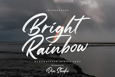 Brigh tRainbow - Handwritten brush font branding brush brush font design font fonts handlettering lettering logo type script font signature font typography