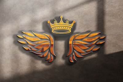 Royal Logo brand identity branding creative crown crownlogo graphicdesign graphics logo logodesign royal logo royale royalty wings wings logo