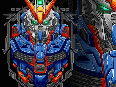 RX 93 FANART animal anime apparel branding clothing design fanart graphic design gundam illustration japanese logo machine mechanical robo rx93 vector war