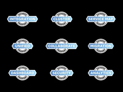 Passport Program Badges badges branding design icon vector