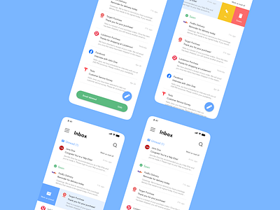 Email adobexd design email inbox mobile mobiledesign triggers ui ux uxui xddailychallenge