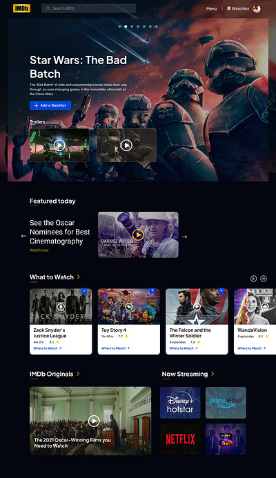 IMDb - Rebound app banner banner design card ui card ui design cards cards ui carousel figma figmadesign imdb information card netflix streaming app ui ux web app web design website design youtube