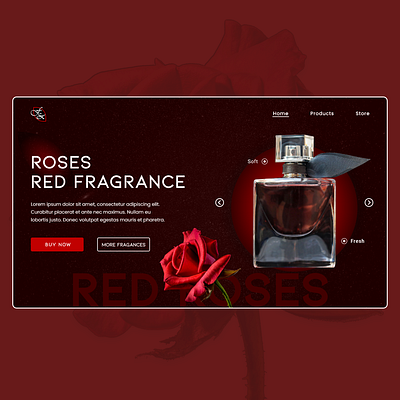 website concept fragance roses website design