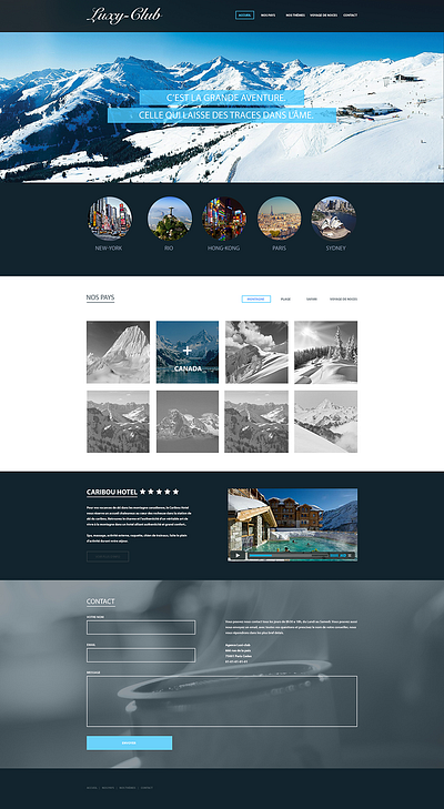 LuxyClub Homepage logo photoshop ui ux webdesign