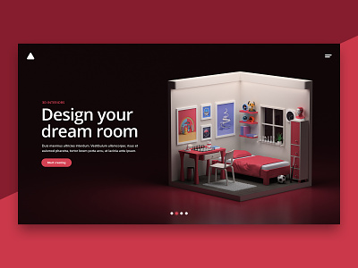 Room 3d 3d modeling design illustration render room ui ux web design webshocker website