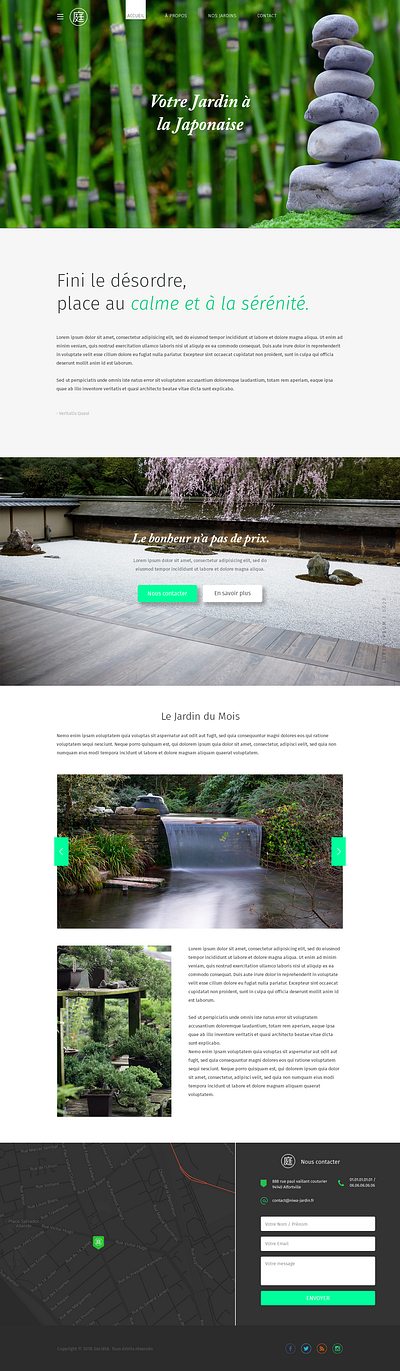 Niwa Jardin design photoshop ui ux