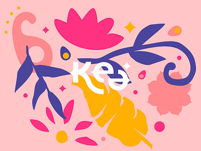 Kea Cosmetics Branding beauty brand brand identity design branding colourful floral logo logo design logotype minimal typography vector wordmark