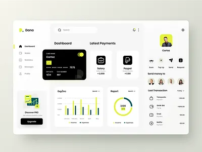 Dana - Finance Dashboard UI app bank dashboad dashboard design finance fintech overview platform product design transactions ui ux web web design