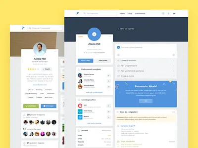 Start project comment community cv edit empty state follower following job platform post pro professional profile profile page questions search share skills social tags