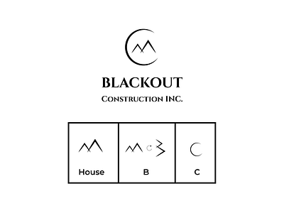 Blackout Construction Inc Logo Design design designer graphic designer graphicdesign logo logodesign logodesigner