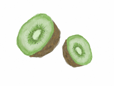 Kiwi artwork illustration kiwi kiwifruit イラスト イラストレーター イラスト初心者 イラスト日記 イラスト練習中 插畫 일러스트