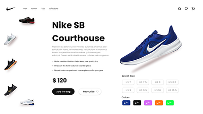 NIKE Home page redesign minimal ui