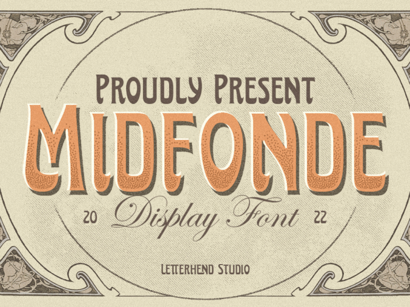 Midfonde - Display Font freebies title font ui