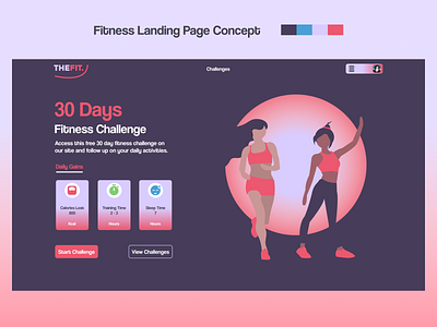 Fitness Landing Page fin design figma modern ui ux website design