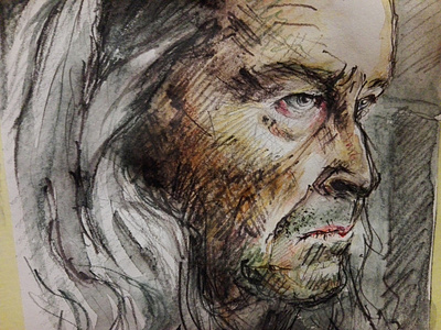 Denethor by ink pencils art illustration