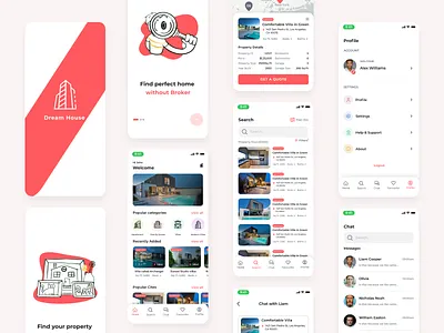 Real Estate | Property Finder | Tenants App UI Design app best real estate listings buy a home design find real estate houses for sale ios app design multiple listing services redesign sell a home fast selling a home ui ui ux design