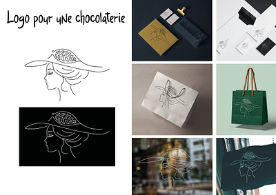 Logothype branding chocolaterie design interaction design logo vector