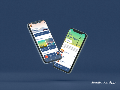 Meditation App Design app design typography ui
