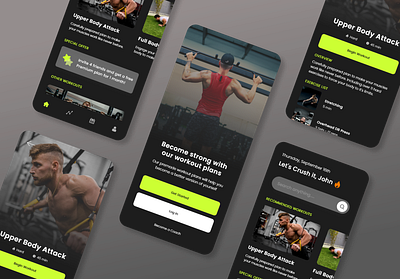 Fitness app UI adobe photoshop adobexd app app design fitness fitness app interaction design uidesign uxdesign uxui workout tracker