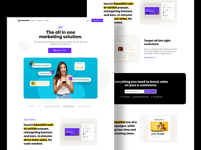 Landing Page app banner design brand identity brand identity design branding ecommerce emails google ads illustration landing design landing page logo marketing marketing automation marketing product marketing site retargeting shopping typography ui design