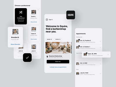 App for barbershop booking barber barbershop booking mobile mobile app ui ux