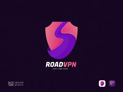 RoadVpn Logo Design abstract adobe illustrator amazing logo animal app app logo art awesome logo branding business logo creative logo graphic design logo logodesign logos logotype modern logo vpn