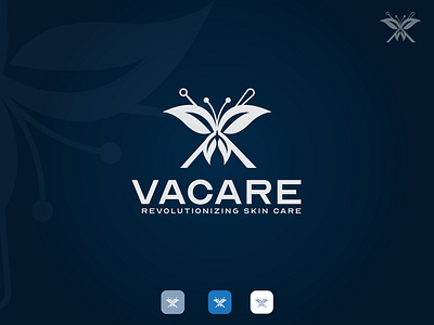 VACARE - Skin Care Logo Design abstract logo beauty tool branding combination mark creative design graphic design logo logodesign modern logo skin care vector