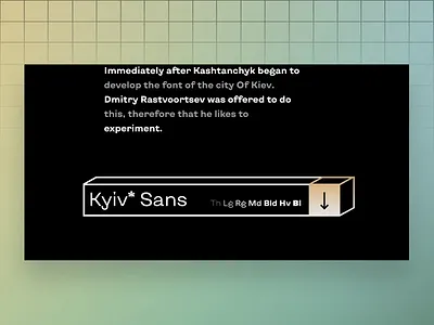 Website for Kyiv font. Concept. animation design typography ui web web design website