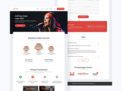 IndiVoice 2021 competition indihome landing page saas ui design uiux uiuxdesign web web app web design web development website website design