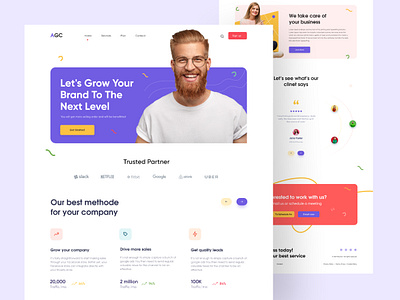 Digital Agency Landing Page agency landing page agency website clean colorful creative design agency digital agency digital agency website digital marketing marketing marketing landing page marketing website minimal seo ui ux virtual assistant web design