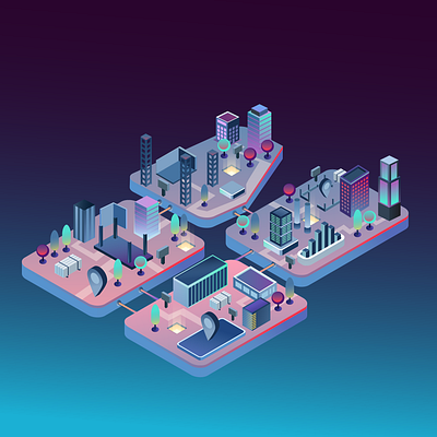 The city isometric branding design flat design graphic design illustraion illustration isometric isometric design isometric illustration isometry ui ux