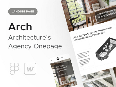 Arch • Architecture's Agency Onepage agence agency arc architecture design dnd landing onepage page ui website