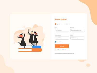 Sign Up UI clean ui collection college component design component ui daliy ui design education educational website ideation illustration minimal minimalist mobile app ui uidesign uiux