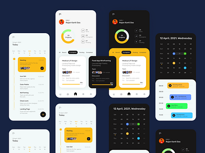 Task Management App - UI Concept appui appuidesign appuiux design designideas designinspiration designtrends illustration latestdesign management app minimal mobile app design newshot progress schedule search task management teamdiscussion teamwork work