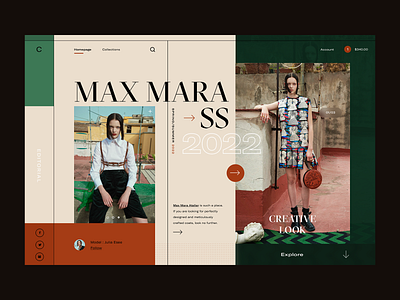 Carine fashion store - max mara summer campaign 22 clean design fashion layout modern typography ui ux