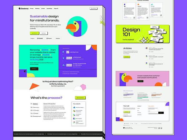 Dodonut - Sustainable design for mindful brands | Neubrutalism by ...