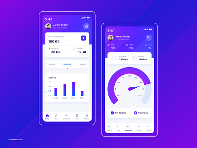 Internet Provider App dribbble mobile app design mobileapp uiuxdesign