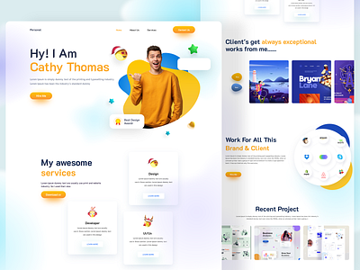 Personal portfolio landing page cv home page interface landing landing page landing page design masud minimal minimalistic mrstudio personal portfolio web web developer web site design webdesign website website design website design agency website designer website designing