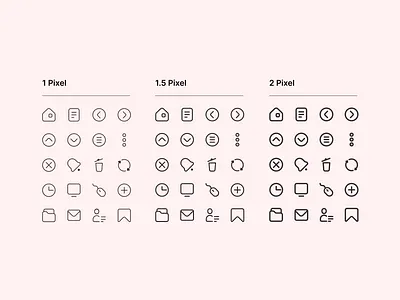 Mobile App Icon Set app bin bookmark clean computer contact delete design document home icon icon icon set mail menu minimal mouse notification office time ui