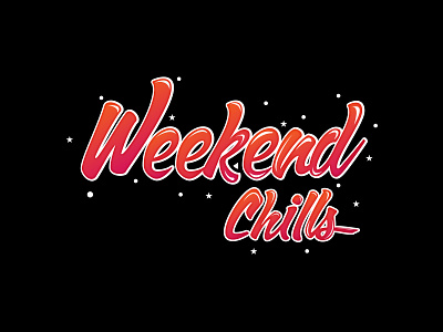 Weekend Chills fonts graphicdesign illustrator type typography weekend