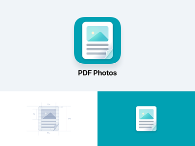 PDF Photos Logo Icon app icon illustration logo ui ux