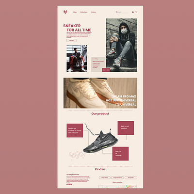 Shoe Store 👟 branding design homepage landingpage ui ux web