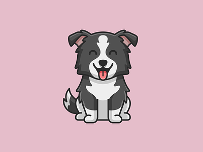 Border Collie adorable animal beagle border collie breed character cute dog excited fun game happy illustration laughing mascot pet playful puppy schnauzer tongue out